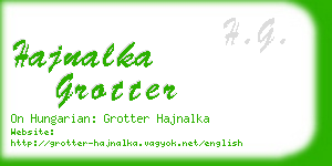 hajnalka grotter business card